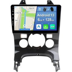 YUNTX [6GB + 128GB] Android 13 autoradio Peugeot 3008 5008 [2009-2018]-[Integrēts CarPlay/Android Car/DSP/GPS]-9 collu IPS 2.5D kamera + MIC-DAB/Stūres kontrole/Mirror Link/Bluetooth