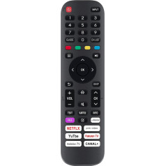 VINABTY Rezerves tālvadības pults, kas piemērota Hisense Full HD Smart TV 40A4BG 32A4BG 32A4BG 32A4BGTUK 40A4BGTUK 32A4BG 32A4CG 32A4DG 32A4DGCH 32A4EG 32A4FG 32A4GG 32A4GG