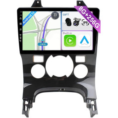 YUNTX [8GB + 256GB] Android 13 autoradio Peugeot 3008 5008 [2009-2018]-[Integrated CarPlay/Android Car/DSP/GPS]-9 collu IPS 2.5D kamera + MIC-DAB/Mirror Link/Bluetooth 5.0/360 kamera/stūres rats