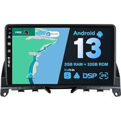 JOYX Android 13 IPS auto radio piemērots Benz W204 S204 C klasei C180 C200 C220 (2006-2011) - Iebūvēts CarPlay Android Car - Bezmaksas kamera - 2G + 32G - 9 collu 2 DIN - DSP DAB SWC WiFi Fast Boot 4G