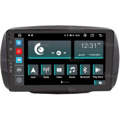 Personalizēts auto radio Smart 453 Android GPS Bluetooth Bluetooth WiFi USB DAB+ Touchscreen 9 collu 8Core Carplay Android auto