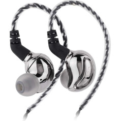 LINSOUL BLON BL-01 10 mm bioloģiskās šķiedras diafragmas draiveris HiFi In-Ear austiņas ar 0,78 mm 2 kontaktu noņemamu kabeli (bez mikrofona, baltas)