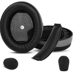 YunYiYiYi ausu spilventiņu vāciņš saderīgs ar Audeze Penrose X/Audeze Mobius/Audeze Penrose/HyperX Cloud Orbit S spēļu austiņām Galvas joslas polsterējums Memory Foam daļas (3 komplekti)