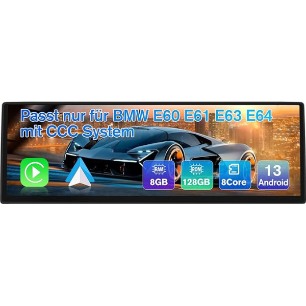 AWESAFE Android auto radio BMW E60 E61 E62 ar CCC sistēmu 14,9 collu ekrāns Radio ar navigāciju Carplay Android Car Bluetooth atbalsta WiFi WLAN USB SD