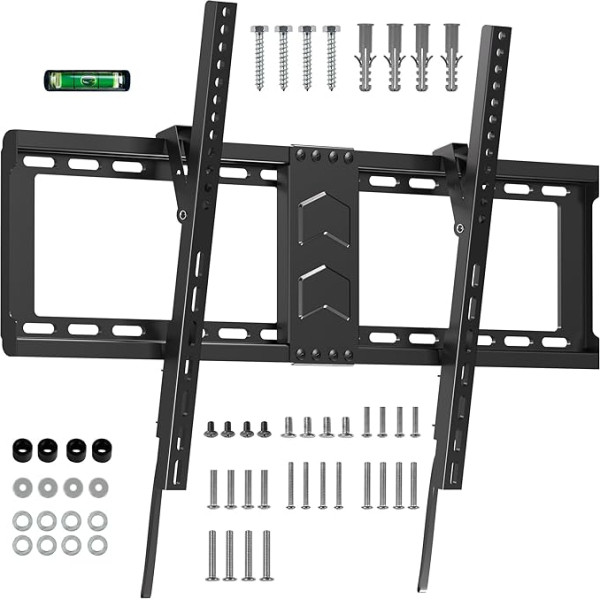 TV Wandhalterung für die meisten 37-82 Zoll LED LCD Plasma Flat Curved TVs, Neigbar TV Wandhalterung mit Max VESA 600x400mm