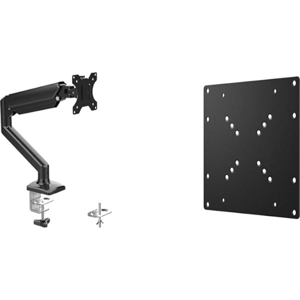 GRIFEMA Monitor Mount for 13-32 Inch Screen, Monitor Stand & Goobay 63267 VESA Adapter 100 x 100 to 200 x 200, TV and Monitor Mount Adapter