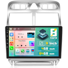 Hikity 8-Core/4G+64G für Peugeot 307 2007-2013 Android 13 Autoradio mit Wireless CarPlay Android Auto 9