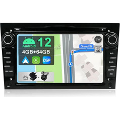 YUNTX [4GB + 64GB] Android 12 autoradio priekš Opel Corsa Astra Antara Vectra Zafira [Integrēts CarPlay/Android Car/DSP/GPS]-IPS Touch Screen CAM+MIC-DAB/Mirror Link/Bluetooth 5.0/AHD/360 Camera