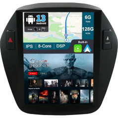 BXLIYER - 6G+128G - Android 12 IPS auto radio piemērots Hyundai IX35 (2010-2017) - Bezvadu CarPlay/Android Car/DSP - LED kamera un mikrofons - 9,7 collu 2 DIN - DAB stūres vadība Fast-Boot 360 Camera WiFi