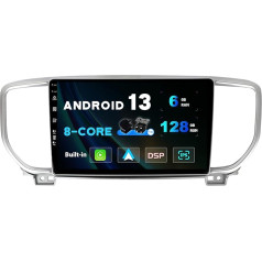 BXLIYER Android 13-6G + 128G IPS auto radio piemērots KIA KX5 / Sportage 4 (2016-2019) - Iebūvēts Carplay/Android Car/DSP - Kamera + MIC - DAB stūres vadība WiFi Fast Boot 360-CAM - 2 DIN 9