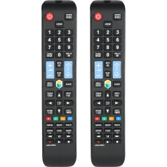 AA59-00582A Tālvadības pults saderīga ar Samsung Smart TV AA59-00581A AA59-00594A BN59-01198Q AA59-00583A UE40EH5300 UE40EH5300 UE40EH5450 UE40ES5500 UE46ES5500 UE46ES5500 UE46ES555 Pack of 2 0000 UE46ES5505 Replacement