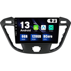 SXAUTO - 6G + 128G - Android 12 IPS auto radio Ford Tourneo Transit Custom (2013-2021) - Iebūvēts Carplay/Android Car - LED kamera + MIC - DAB stūres vadības pults Fast-Boot 360-CAM WiFi - 2 DIN