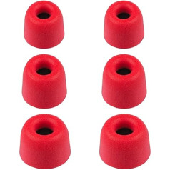 Xcessor FX4.5 (S/M/L) 3 Paar Memory Foam In Ear Kopfhörer Ohrpolster Größe S/M/L - Ersatz Schaum Tips für alle gängigen In-Ears Ohrstöpsel. Rot