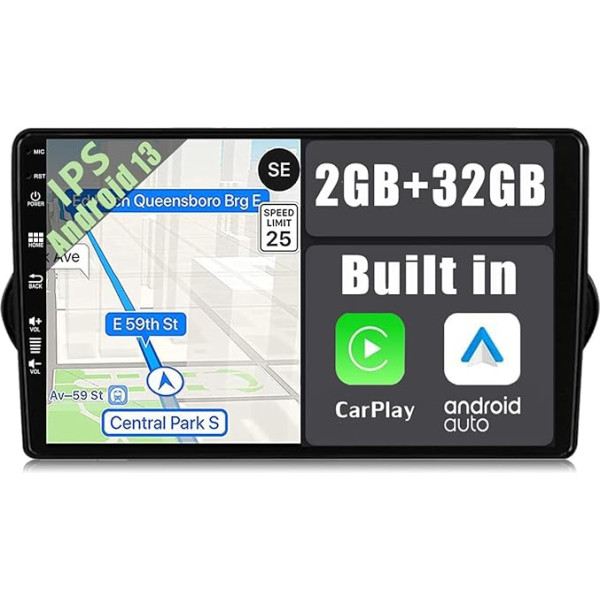 YUN TX Android 12 Auto radio Fiat Tipo Aegea Egea 2015-2017-2 DIN [Integrēts bezvadu CarPlay/Android Car/GPS]-9 collu IPS 2.5D skārienjūtīgais ekrāns Bezmaksas kamera DAB/Stūresrats