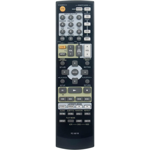 VINABTY Replacement Remote Control for ONKYO TX-SR605 RC-606S TX-SR707 HT-SR600 TX-SR503 HT-R540 HT-R550 RC-681M