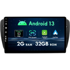 Autoradio Android 12 piemērots Seat Ibiza 6J 2009-2014 - GPS 2 Din - Bezmaksas aizmugures skata kamera - 9 collas - Atbalsta DAB/Radio vadība/WiFi/Bluetooth/Mirrorlink/FM/AM/USB/RDS