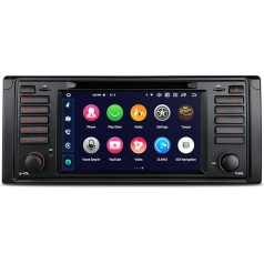 XTRONS Android 12 Auto radio Octa Core 8+128 7 collu displejs Multivides atskaņotājs iebūvēts 4G LTE/CarAutoPlay/Android Car/ROHM DSP 1024 x 600 IPS ekrāns BMW E39