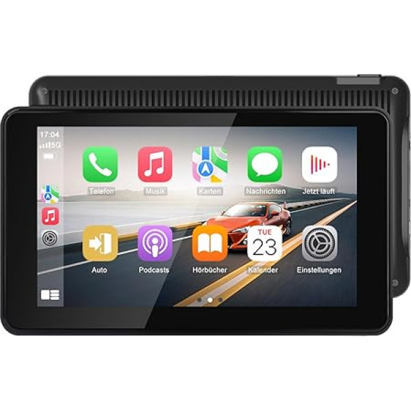 Bezvadu CarPlay & Android Auto, TOUTBIEN Tragbares Autoradio 7 Zoll IPS Touchscreen Display, Unterstützt Bluetooth-Freisprecheinrichtung/Sprachsteuerung/FM/AUX/Mirror-Link für Auto/LKW/Motorhome