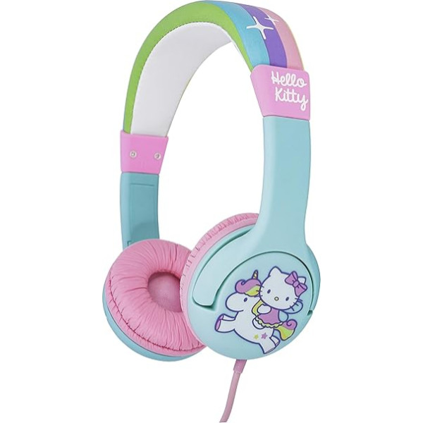 OTL Technologies HK0760 Bērnu austiņas - Hello Kitty Rainbow vadu austiņas vecumam no 3 līdz 7 gadiem