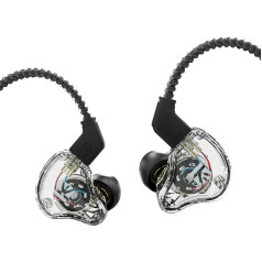 Yinyoo KBEAR KS1 In-Ear austiņas, KS1 1DD HiFi vadu IEM austiņas, trokšņu slāpēšanas austiņas, noņemams 0,78 mm 2-pin kabelis mūziķiem uz skatuves