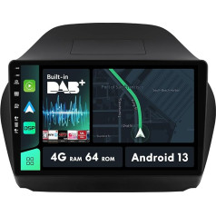 MISONDA 10 Zoll IPS Android Doppel Din Autoradio Passt Für Hyundai Tucson 2 LM IX35 2009-2015- Eingebaut DAB/DSP/Carplay-Kamera KOSTENLOS-[4G+64G]-Unterstützung Lenkradsteuerung 4G WiFi BT5.0