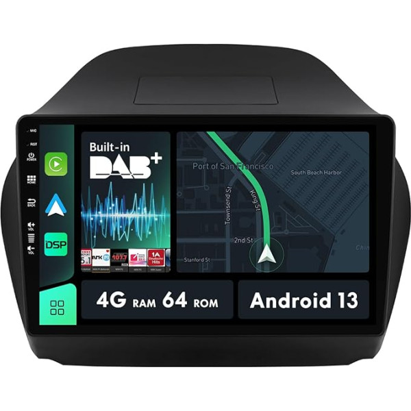 MISONDA 10 Zoll IPS Android Doppel Din Autoradio Passt Für Hyundai Tucson 2 LM IX35 2009-2015- Eingebaut DAB/DSP/Carplay-Kamera KOSTENLOS-[4G+64G]-Unterstützung Lenkradsteuerung 4G WiFi BT5.0