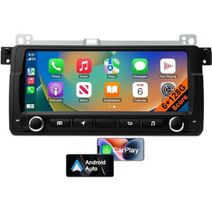 8,8 collu Android 13 autoradio BMW 3. sērijas E46 automašīnai ar bezvadu CarPlay, Android auto, auto atskaņotājs ar navigāciju, atbalsta Bluetooth, FM RDS, Mirrorlink, stūres vadības ierīci (8core 6GB+128GB)