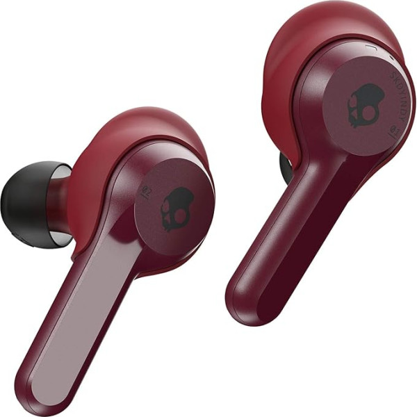 Skullcandy Indy True Wireless austiņas ar Bluetooth mikrofonu, izturīgas pret sviedriem, ūdeni un putekļiem (IP55), 16 stundu akumulatora darbības laiks - Moab/Red