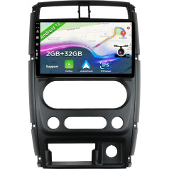 BXLIYER 9 collu Android 12 auto radio priekš Suzuki Jimny 3 (2005-2019) - atpakaļgaitas kamera - 2G + 32G - 2 DIN - DAB stūres vadības pults WiFi Carplay Android auto DSP Split Screen 4G Bluetooth