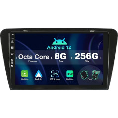 SXAUTO ¦8G+256G ¦ Android 12 IPS auto radio Skoda Octavia (2014-2018) - Iebūvēts Carplay/Android Car/DSP - LED kamera + MIC - DAB stūres kontrole Fast Boot 360-CAM WiFi BT5.0-10.1 DIN 9 collas