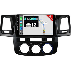 BXLIYER - [8G+256G, 8-Core] - Android 12 IPS Autoradio für Toyota Fortuner Hilux Revo Vigo (2008-2014) - Kabellos CarPlay/Android Auto - Kamera & MIC - 9 Zoll 2 Din - DAB SWC WiFi Fast-Boot 360-CAM