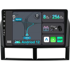 YUNTX [8GB + 256GB] Android 12 autoradio Jeep Grand Cherokee (1996-2006)-[Integrēts CarPlay/Android Car/DSP/GPS]-9 collu IPS Touch Screen CAM+MIC-DAB/Mirror Link/Bluetooth 5.0/AHD/360 kamera