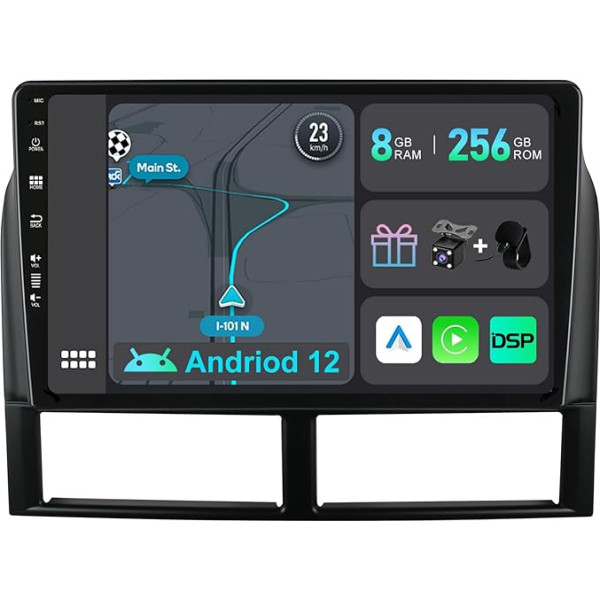 YUNTX [8GB + 256GB] Android 12 autoradio Jeep Grand Cherokee (1996-2006)-[Integrēts CarPlay/Android Car/DSP/GPS]-9 collu IPS Touch Screen CAM+MIC-DAB/Mirror Link/Bluetooth 5.0/AHD/360 kamera