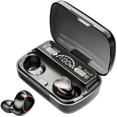 M10 austiņas, bezvadu austiņas Bluetooth austiņas, HiFi Stereo dziļi basi, Bluetooth 5.3 Touch Control Kopfhörer, Mini ausu badiņi ar mikrofonu In-Ear Headset IP7 ūdensizturīgs LED displejs iPhone un Android ierīcēm