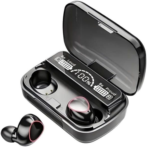 M10 austiņas, bezvadu austiņas Bluetooth austiņas, HiFi Stereo dziļi basi, Bluetooth 5.3 Touch Control Kopfhörer, Mini ausu badiņi ar mikrofonu In-Ear Headset IP7 ūdensizturīgs LED displejs iPhone un Android ierīcēm