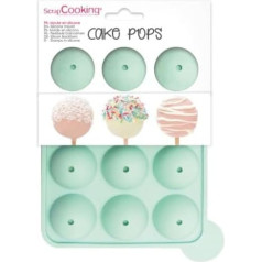 Scrapcooking 3171 Cake Pop Mould Silicone 8.5 x 12.5 x 4 cm Pink