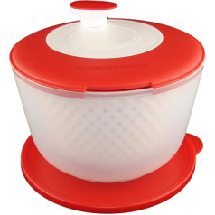 TUPPERWARE Salatschleuder Salat-Karussell 3,8L Rot-Weiß D226 Salatkarussell