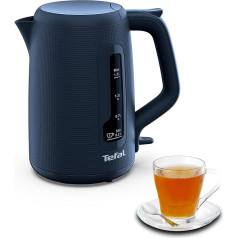 Tefal KO2M04 Morning Kettle | Elegant Design | 1.7L Capacity | Large Filling Opening | Wide Spout with Metal Filter | Covered Heating Element | Wanted Blue