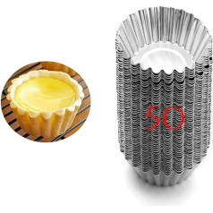 50 iepakojumu olu kūku pelējuma forma Cupcake Cake Muffin Mold cepšanas rīks Non-Stick rīks