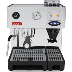 LELIT Anita PL042TEMD, Prosumer-Kaffeemaschine mit Mahlwerk und ThermoPID, Silber