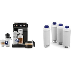 De'Longhi Eletta Explore Perfetto ECAM452.57.G Pilnībā automātisks kafijas automāts ar LatteCrema, 1450 W, melns un oriģināls ūdens filtrs, 4 gabali, DLSC321 - De'Longhi Pilnībā automātisko kafijas automātu piederumi