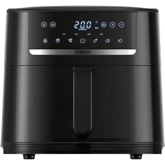 XIAOMI Air Fryer 6L, XXL Hot Air Fryer, 1500W, 40°-200° Adjustable, 360° Hot Air Circulation, 6 Programmes, Frying without Oil, Black