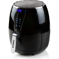 DOMO XL 4L Hot Air Fryer 1500W Overheating Protection Cool Touch Housing with Display Black