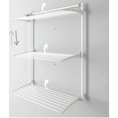 Foxydry Tower Wand Clothes Airer, вертикальная сушилка для одежды для использования в помещении и на улице, изготовленная из алюминия и стали (150, белый)