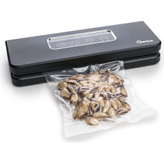 Genius Vacuum Sealer Vac100 | Vakuumiepakotājs maisiņu un trauku hermētiskai aizzīmogošanai un pārtikas produktu, piemēram, gaļas, zivju un gatavu ēdienu, ilgstošai uzglabāšanai