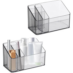 WIYETY Kosmetikas organizators Kosmetik Aufbewahrungsbox: Kosmetik Aufbewahrungshalter: 2 Stück Make-Up Organizer, Herausnehmbare Innenbox Badezimmerschrank Kosmetik Aufbewahrungshalter, Make Up Aufbewahrung für Schreibtisch