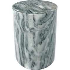 LUHOM LUJOSO HOGAR MEXICO Cotton Buds Box with Lid Marble I Cotton Pad Dispenser I High-Quality Storage for Bathroom I Marble Decorative Bathroom I Container Mazahua Grey