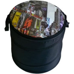 Time Square Zipped veļas grozs veļas grozs veļas grozs veļas grozs Hamper Basket Bin Black New York Skyline