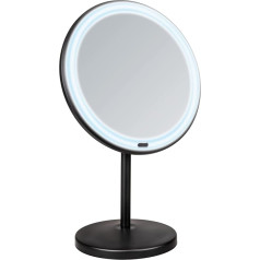 WENKO Onno LED Standing Cosmetic Mirror Black