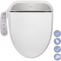 R FLORY FDB300 Intelligent Smart Bidet Toilet Seat, Toilet Shower, Environmentally Friendly Energy Saving, Heated Seat Japanese Toilet Shower Toilet Bidet Attachment (Normal-EU)